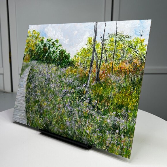 Original Acrylic Painting "Walking Into Nature" 8 x 10" Unframed Artwork - Picture 5 of 7